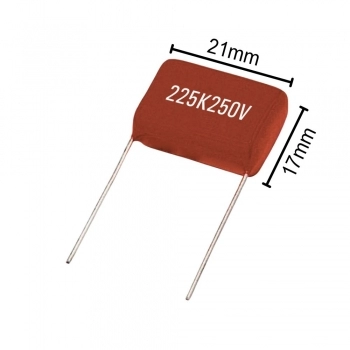 CAPACITOR POLIÉSTER METALIZADO 2M2X250V PARA SOM