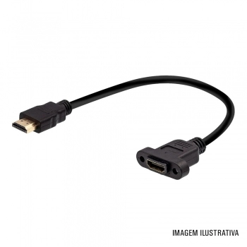 CABO EXTENSOR HDMI PANIEL MACHO E FEMEA 30CM 1.4 FULL HD