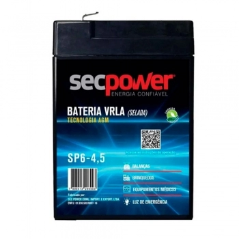 BATERIA SELADA 6V 4.5AH SP6-4,5 (20HR) SECPOWER