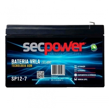 BATERIA SELADA 12V 7AH 12-7ALS SECPOWER