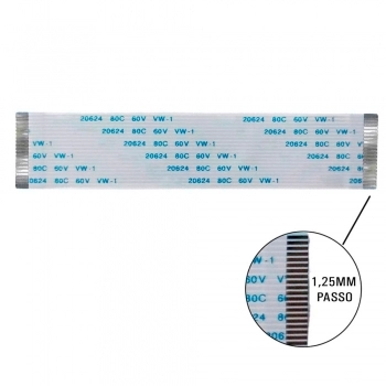CABO FLAT CABLE 11 VIAS - 13CM X 15MM - PASSO 1.25 MM