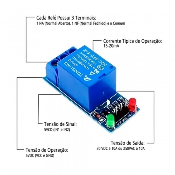 MODULO RELE 5VDC 1 CANAL