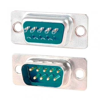 CONECTOR DB-9 MACHO COM PINOS PARA SOLDA