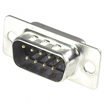 CONECTOR DB9 MACHO COM PINOS PARA SOLDA