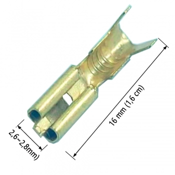TERMINAL FIO FÊMEA MINI COM TRAVA 2,5MM2