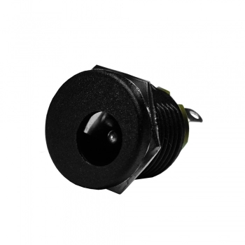 PLUG P4 FEMEA RED FURO 2.1MM X 5,5MM PRETO