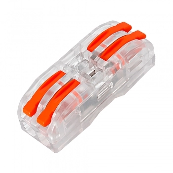 CONECTOR EMENDA RAPIDO PARALELO CRISTAL 2 VIAS 0,08-4MM PCT-2-2