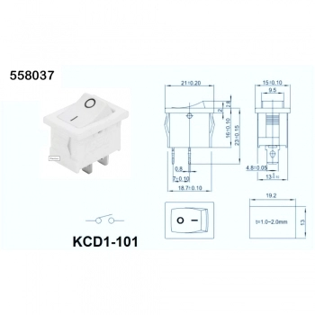 CHAVE GANGORRA 2 POLOS KCD1-101 BRANCO