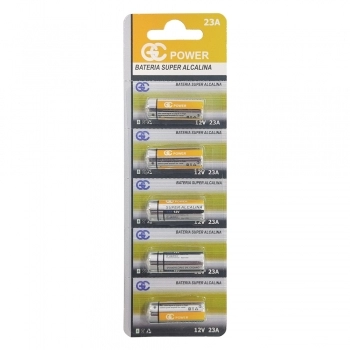 BATERIA A23 12V ALCALINA SUPER CARTELA COM 5 UNIDADES