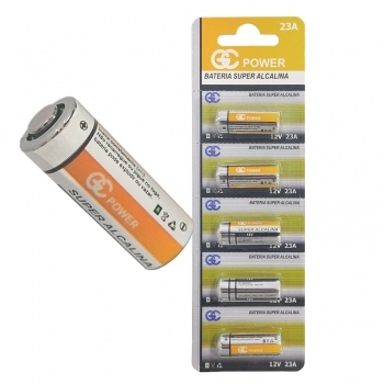 BATERIA A23 12V ALCALINA SUPER CARTELA COM 5 UNIDADES
