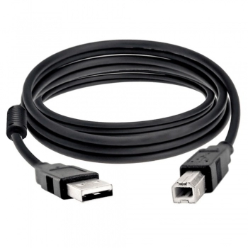 CABO PARA IMPRESSORA USB A MACHO + USB B MACHO COM 1,5 METROS