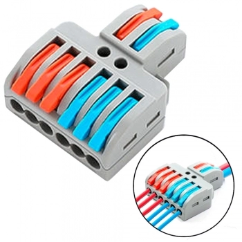 CONECTOR EMENDA DE ENGATE RAPIDO MULTIPLAS VIAS (2X6) 0,08,00-4MM