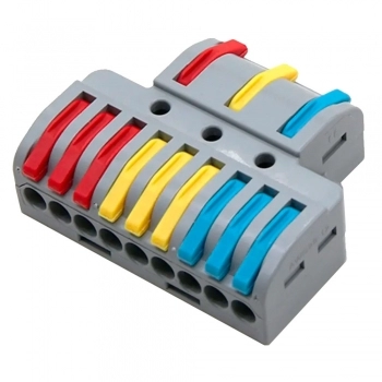 CONECTOR EMENDA ENGATE RAPIDO MULTIPLAS VIAS (3X9) 0,08-4MM COM ALAVANCA