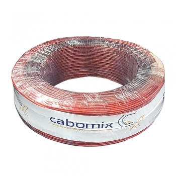 FIO PARALELO BICOLOR PT/VM POLARIZADO 2X20 (0.50MM) ALCU ROLO 100 METROS