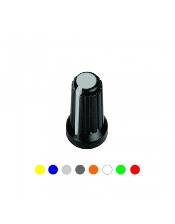 KNOB ROTATIVO PARA EIXO ESTRIADO VERMELHO 15X20.5 MM