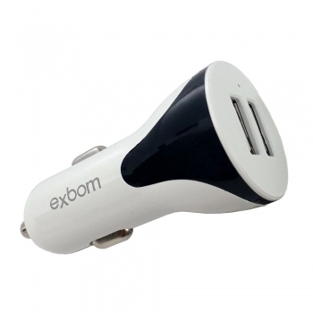 CARREGADOR VEICULAR DUPLO PARA CELULAR 2 PORTAS USB 2,1A