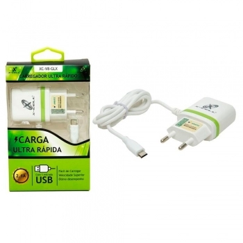 CARREGADOR DE PAREDE PARA CELULAR DUPLO USB V8