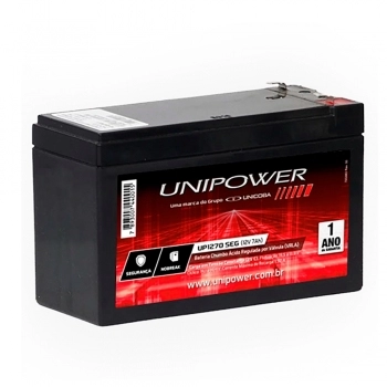 BATERIA SELADA UP 1270 12V 7AH (6,4AH) UNIPOWER