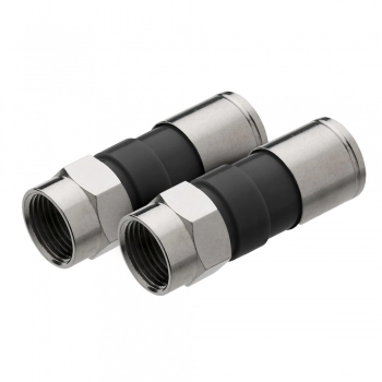 CONECTOR RG6 COMPRESSÃO PRETO