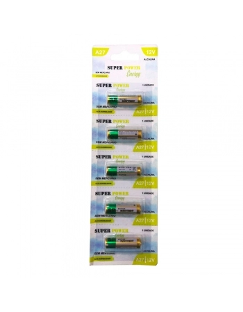 BAT A27 12V ALCALINA (C/ 5 BAT) S.POWER