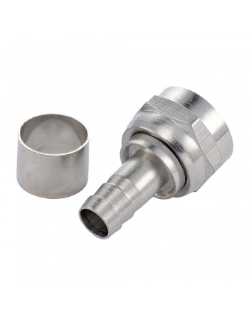 CONECTOR RG59 COM ANEL PARA CRIMPAR PACOTE COM 100PÇS