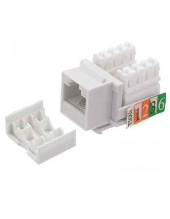 CONECTOR KEYSTONE RJ45 CAT-5E BRANCO