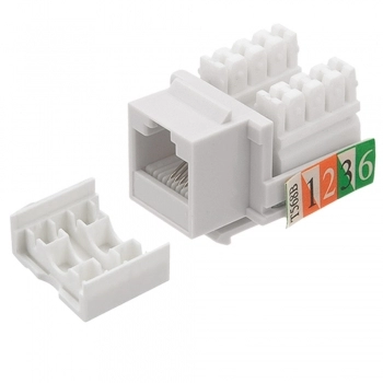 CONECTOR KEYSTONE FÊMEA RJ45 CAT-5E BRANCO
