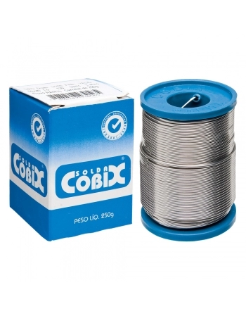 SOLDA FINA COBIX ESTANHO 60x40 ROLO 250 GRAMAS