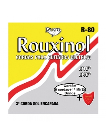 JOGO DE CORDAS R80 AÇO PARA GUITARRA - ROUXINOL