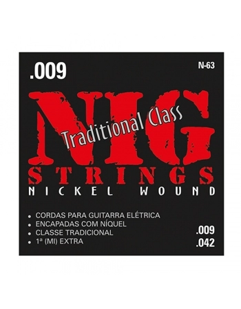 JOGO DE CORDAS N63 COM BOLINHA PARA GUITARRA - NIG