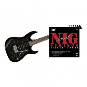 JOGO DE CORDAS N63 COM BOLINHA PARA GUITARRA - NIG