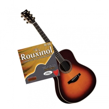 JOGO DE CORDAS R58 NYLON TENSÃO MÉDIA COM BOLINHA PARA VIOLÃO - ROUXINOL