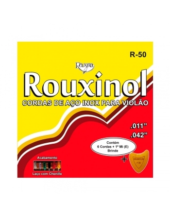 JOGO DE CORDAS R50 AÇO PARA VIOLÃO - ROUXINOL