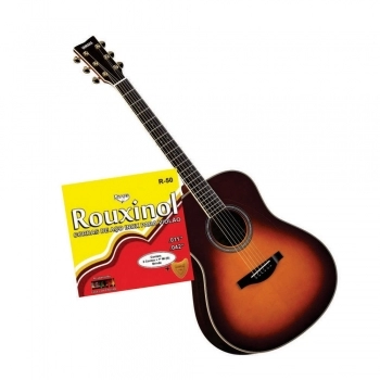 JOGO DE CORDAS R50 PARA VIOLÃO AÇO COM BOLINHA - ROUXINOL