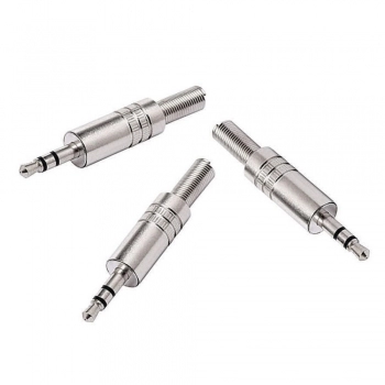 PLUG P2 ESTÉREO METAL COM MOLA LISO PROFISSIONAL