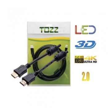 CABO HDMI + HDMI FULL HD 4k 2.0 COM FILTRO 5 METROS