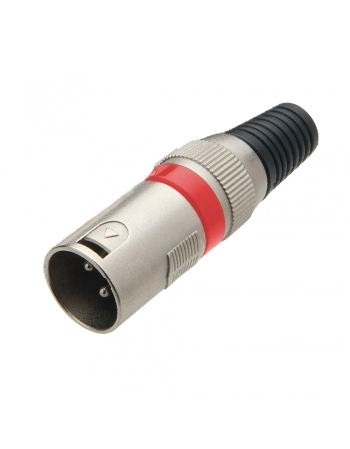 CONECTOR CANNON MACHO TZCR5 METAL ANEL VERMELHO TOZZ