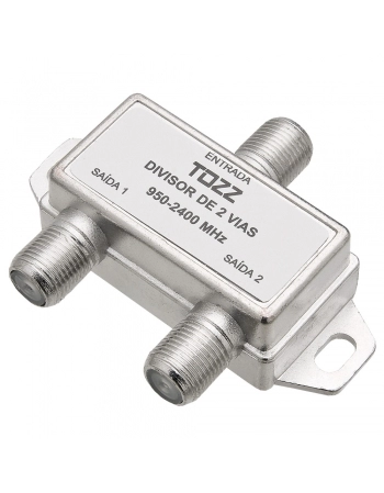 DIVISOR SPLITTER PARA ANTENA 2 SAÍDAS ALTA FREQUÊNCIA 900~2500MHz TOZZ