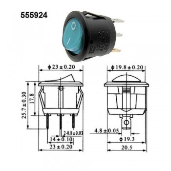 CHAVE GANGORRA 3 POLOS KCD1-106 NEON AZUL