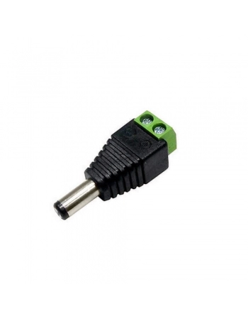 CONECTOR P4 MACHO COM BORNE PARA CFTV 2,1 X 5X5 X 12MM