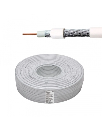 FIO COAXIAL RGC 6 MALHA TRANÇADA 67% ROLO COM 100 METROS TOZZ