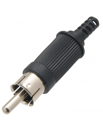 PLUG RCA PRETO COM RABICHO TZPG12