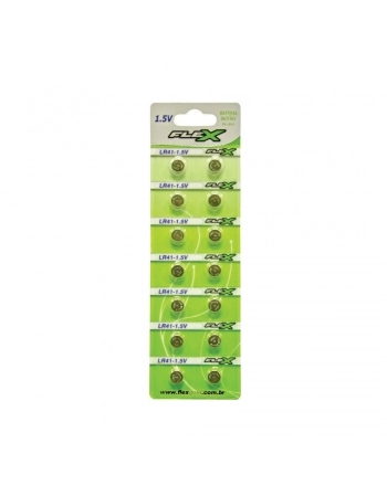 BATERIA LITHIUM LR41 1,5V CARTELA COM 14 UNIDADES