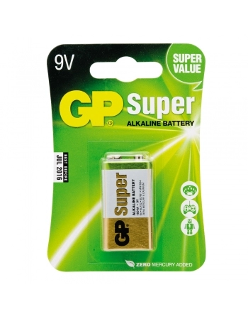 BATERIA 9V SUPER ALCALINA CARTELA GP