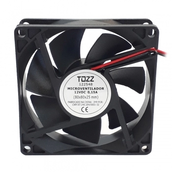 MICROVENTILADOR COOLER VENTOINHA 12VDC 80x80x25