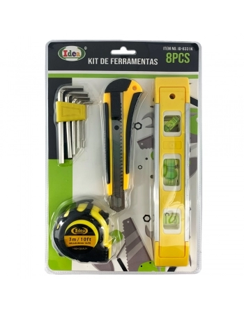 KIT DE FERRAMENTAS COM 8 PEÇAS ID-6331K