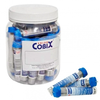 SOLDA FINA COBIX ESTANHO 63x37 1MM TUBINHO 22GRS