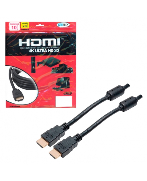 CABO HDMI + HDMI 2.0 10M 19 PINOS 4K