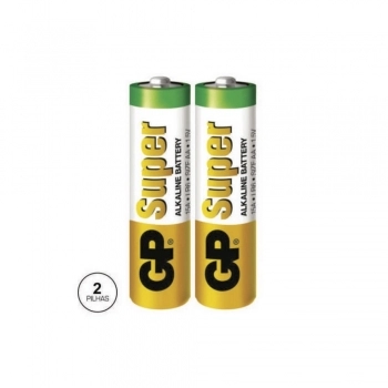 PILHA AA SUPER ALCALINA 1,5V CARTELA COM 2