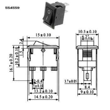 CHAVE GANGORRA 2 POLOS MINI KCD11-101 PRETO